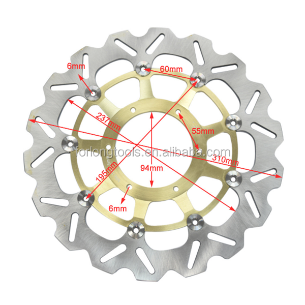 310mm Floating Brake Disc Rotor for Honda Racing Bike CB 1000 R CBR RR 1000 CTX ABS 1300 4.5mm Thickness 1.50kg