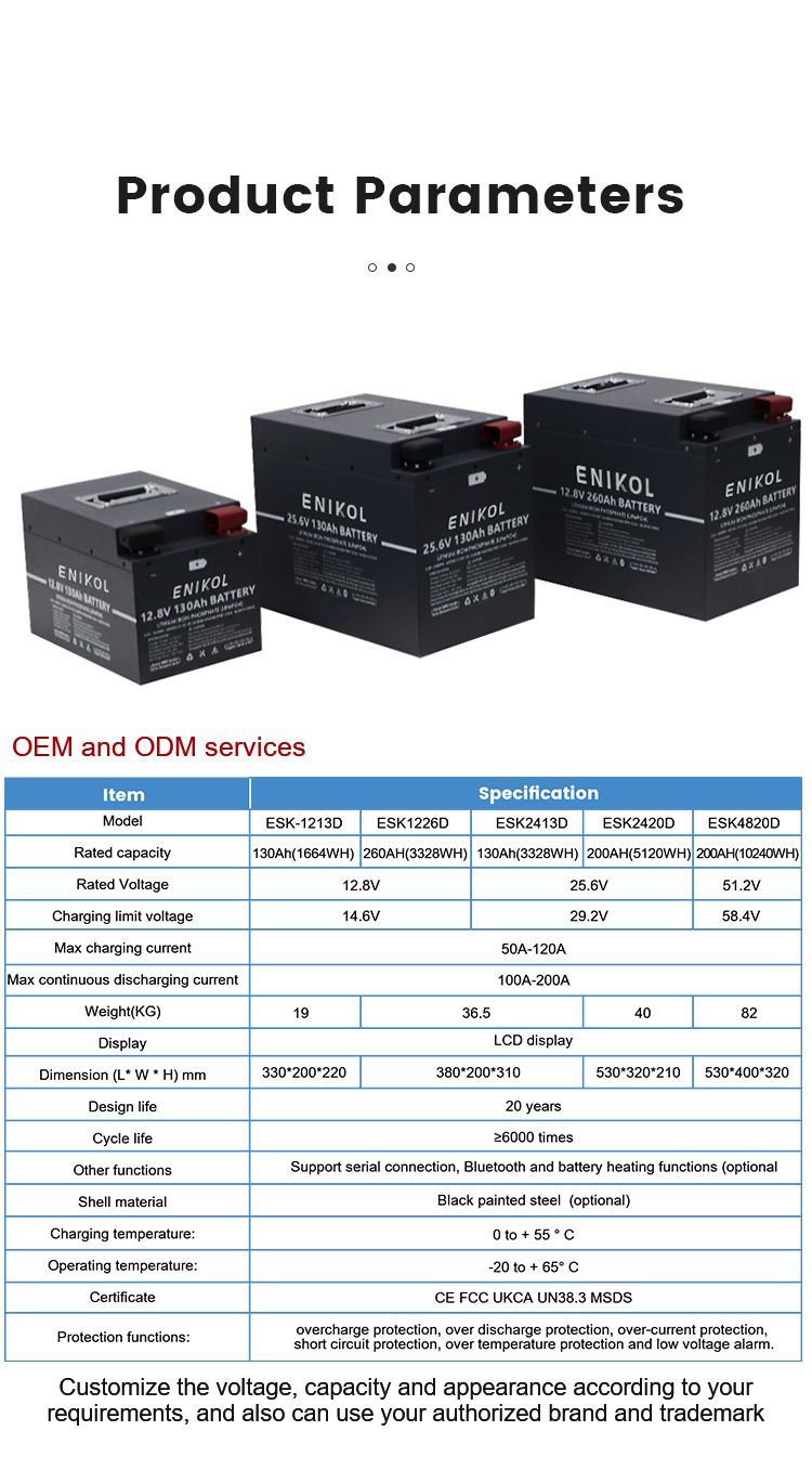3000wh 24V Deep Cycle Lithium Battery 130ah Home Solar Lifepo4 Battery With BMS