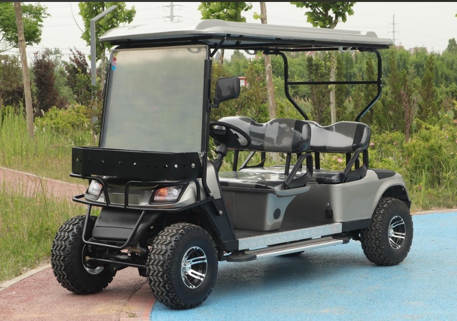 Grey Color 4 Seater Golf Car Motor Depot AC Motor 3.5kw Wheelbase 2300mm
