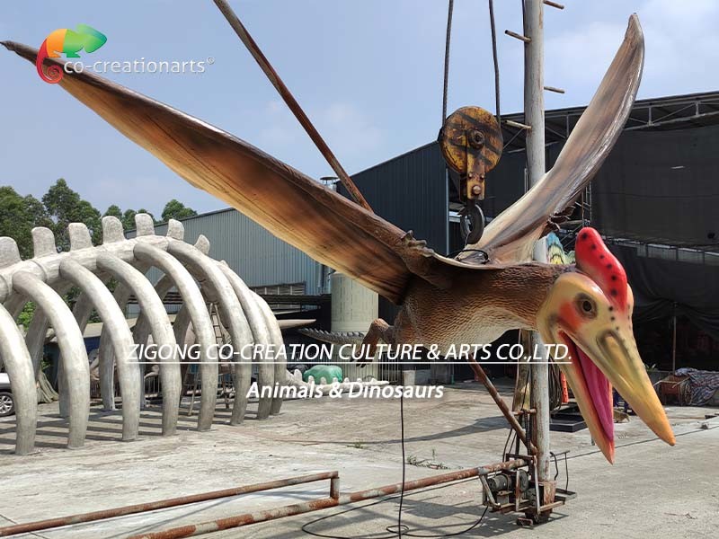 Waterproof Jurassic Animatronic Pterosaur Amusement Park Dinosaurs 1.2 meters