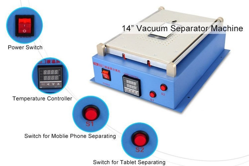 Factory direct sales 2 in 1 vacuum lcd separator for mobile+LCD screen repair machine for mobile