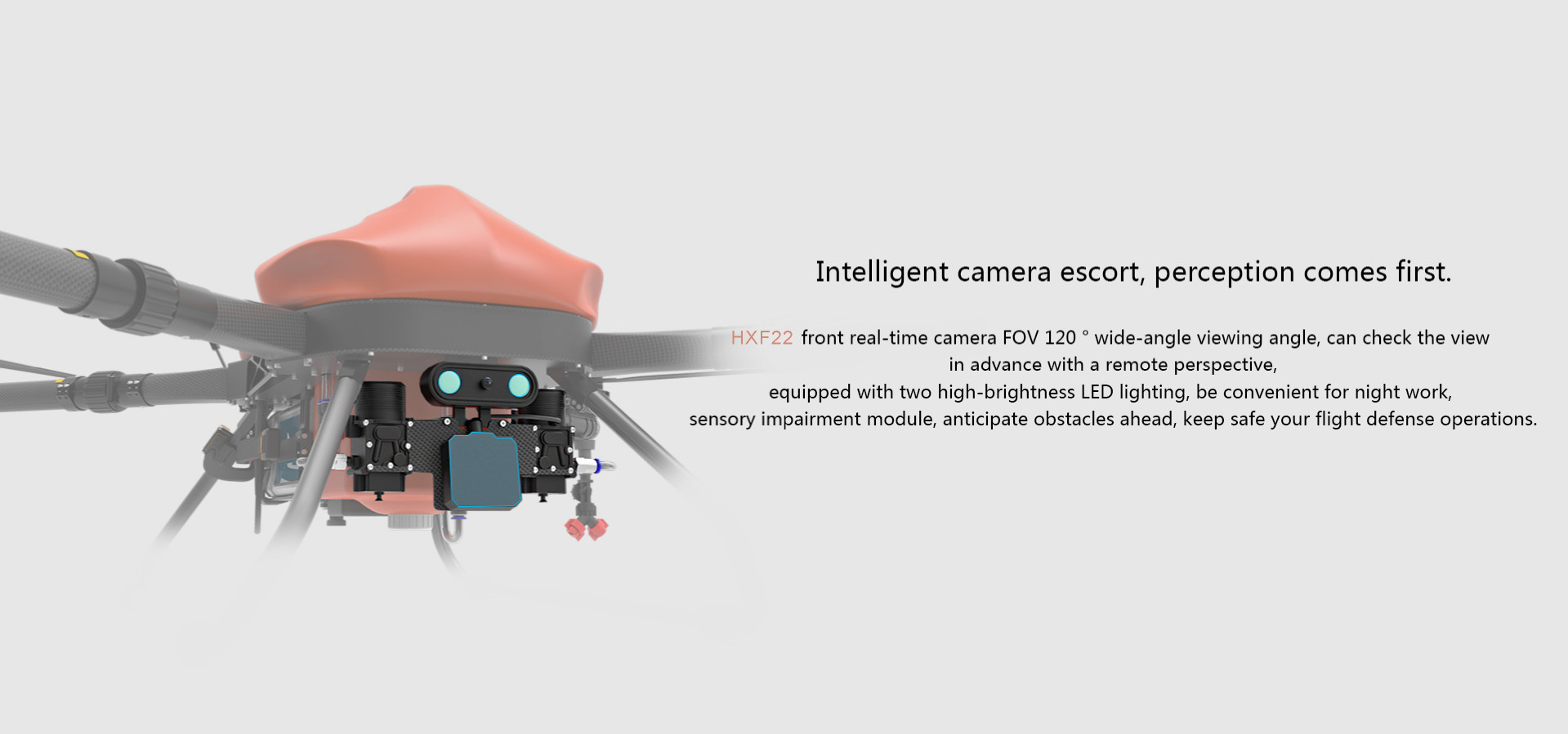 6.66 Hectares/Hour Agriculture UAV Drone 16L Hybrid Tank Capacity Full Load 57KG HXF22