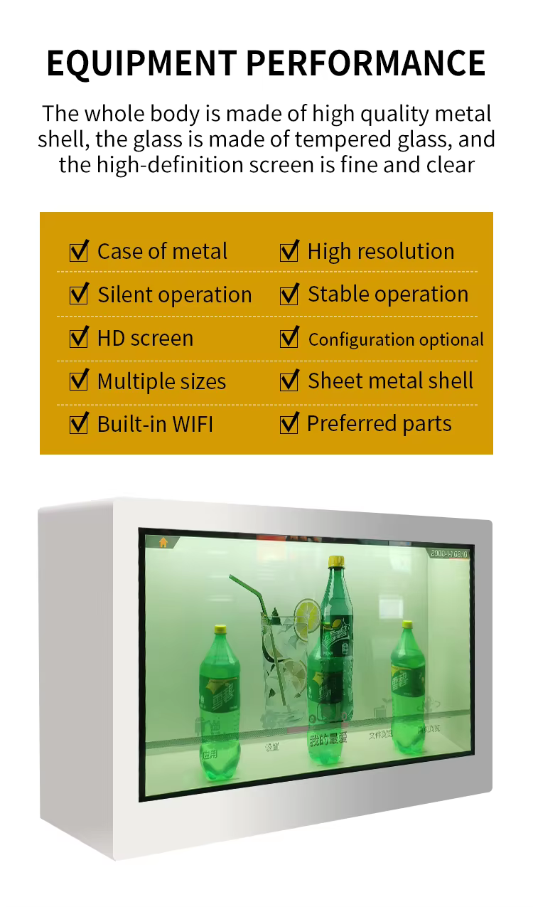 22inch 3D Hologram Box Transparent Lcd Showcase