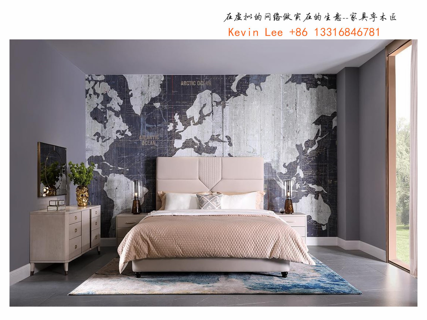 Light American sofa set Luxury leather sofa for Living room reception seating furniture and Coffee tables