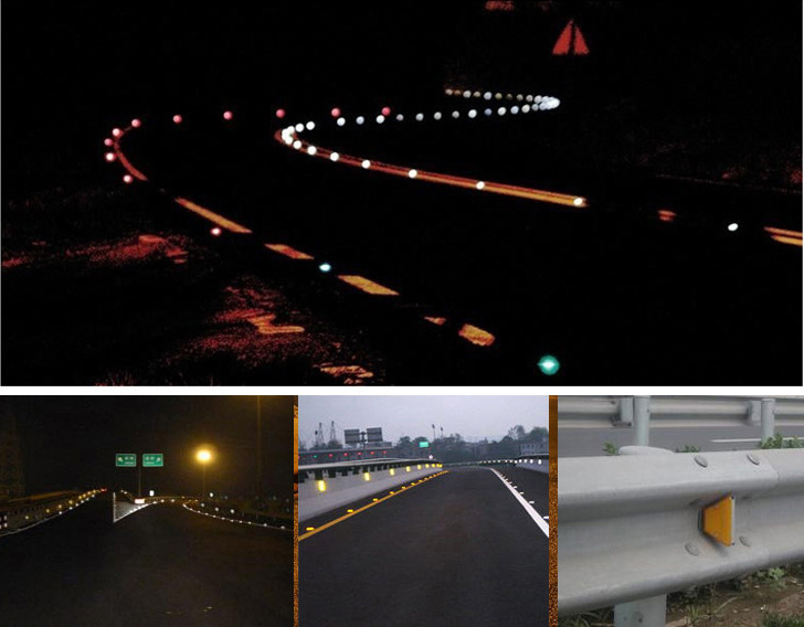Roadway Safety Solar Plastic Cat Eyes Reflective Road Stud with Multiple LED Colors