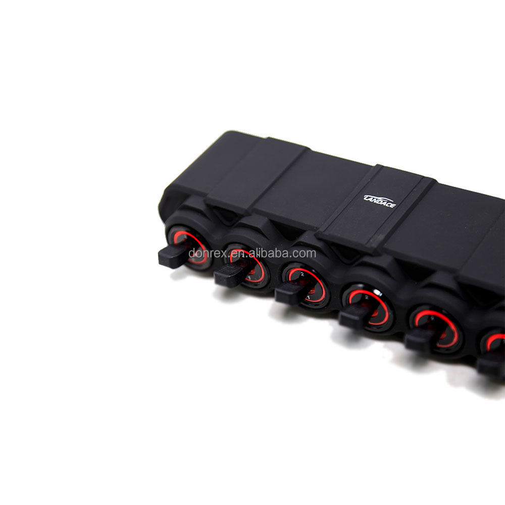 ISO9001 2015 Certified 6 Gang Aluminum Rocker Switch Panel for Auto Parts Wireless Control