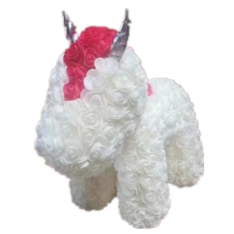 Artificial Rose gift Foam Rose Unicorn Doll Valantines day gift
