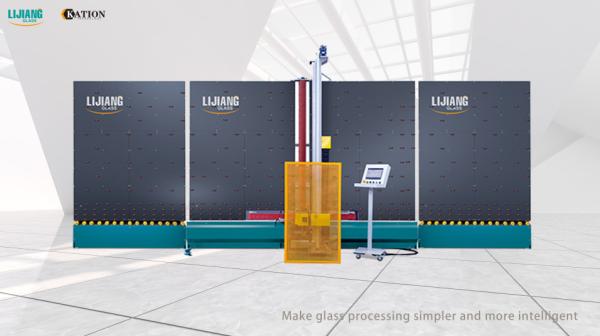 Smart Insulating Glass Machine Vertical Four Axis Low E Glass Edge Deleting