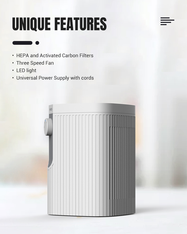 Desktop UV HEPA Air Purifier Household Anion PM2.5 Air Cleaner
