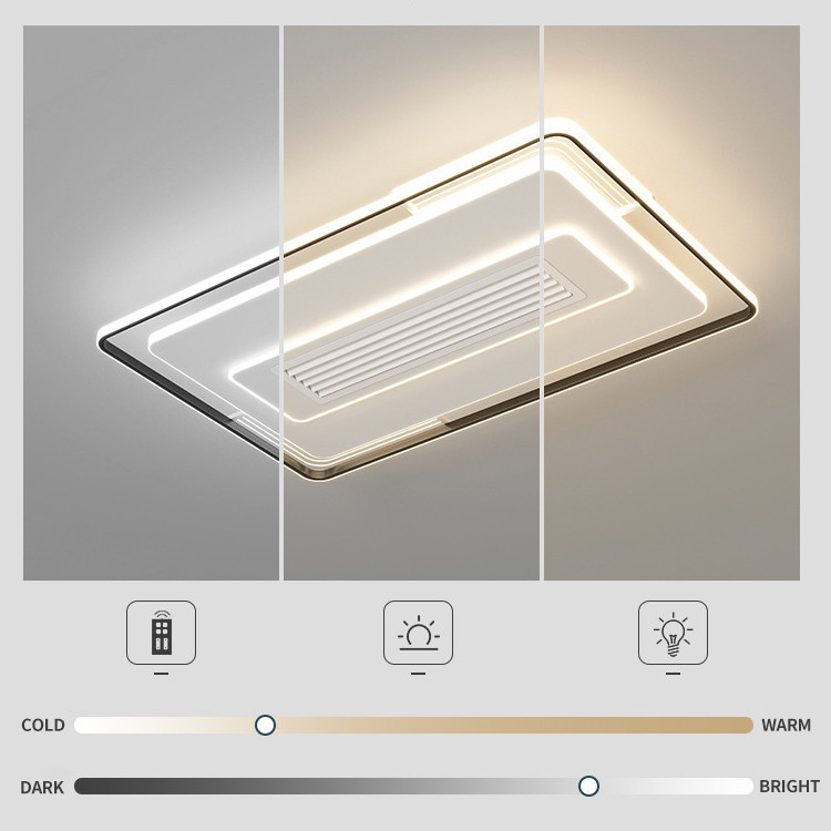 Minimalist Bladeless Ceiling Fan With Light , Multi Shape Electric Ceiling Fan With Remote