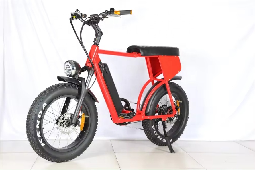73 Style 20 Inch Fat Tire Electric Mountain Bike 48V 500W/750W/1000W Electric City Bike With Long Seat Electric Fat Bike