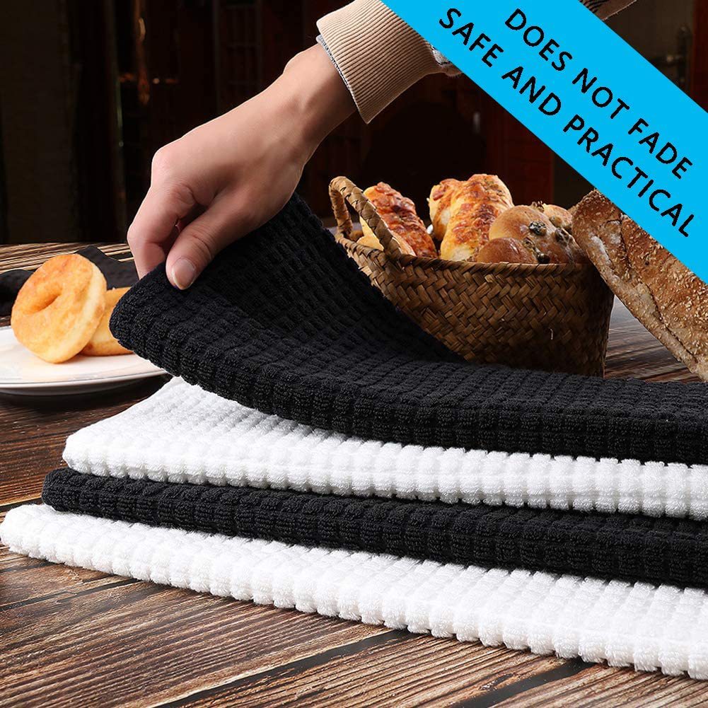 Waffle Square Towel for Dishwashing Soft Non-Stick No Color Loss Pineapple Hair Towel