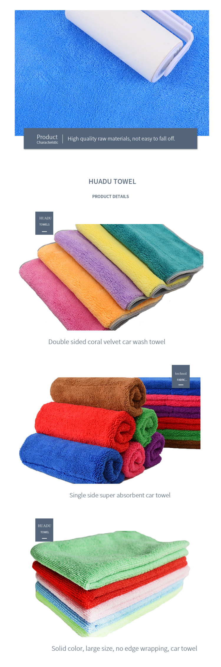 Rectangle Microfiber Towel 30*40 500gs for Super Absorbent Makeup Removal