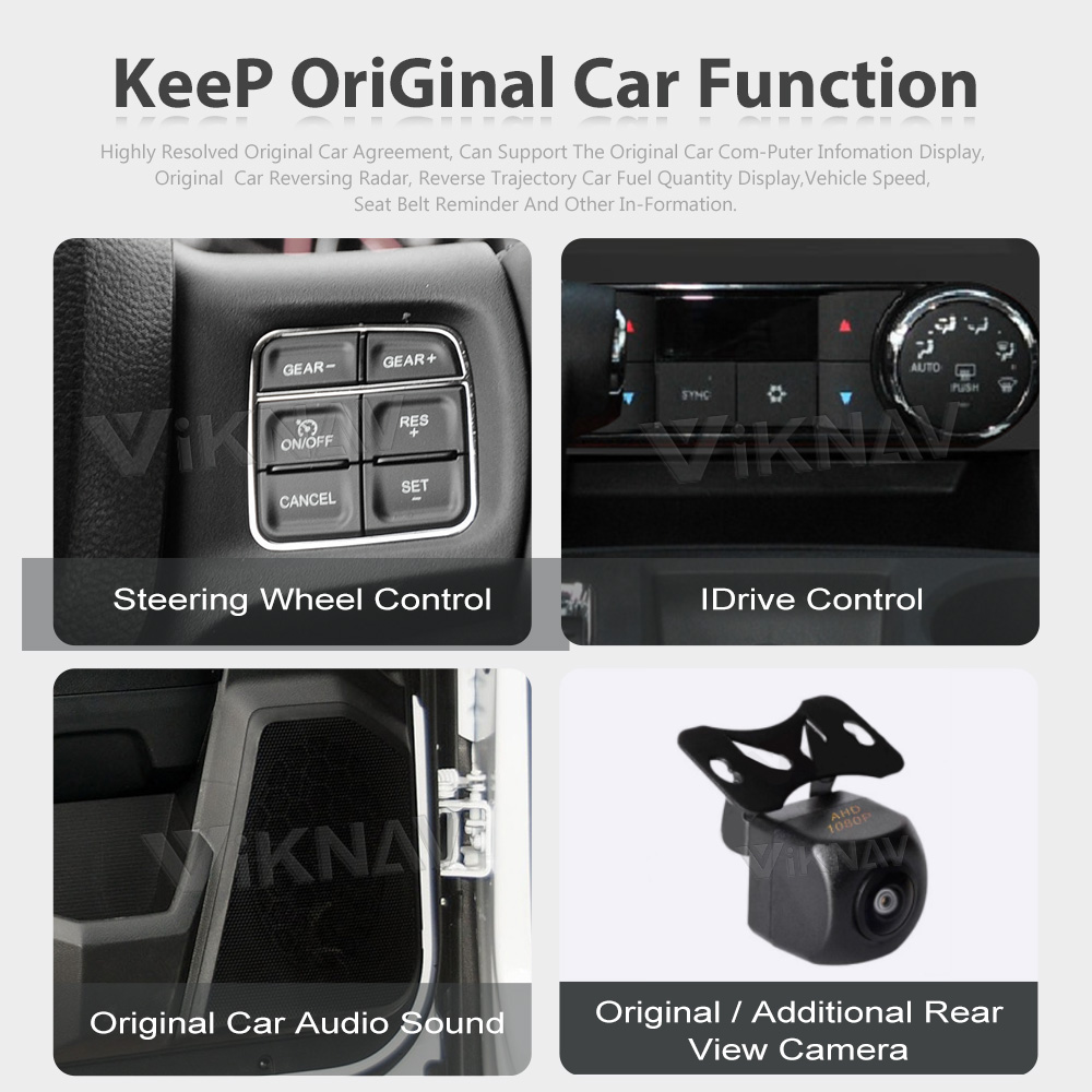 12.1 inch Head Unit For 2008-2011 Dodge Ram GPS Navigation Multimedia player Touch Screen Support Wireless Carplay
