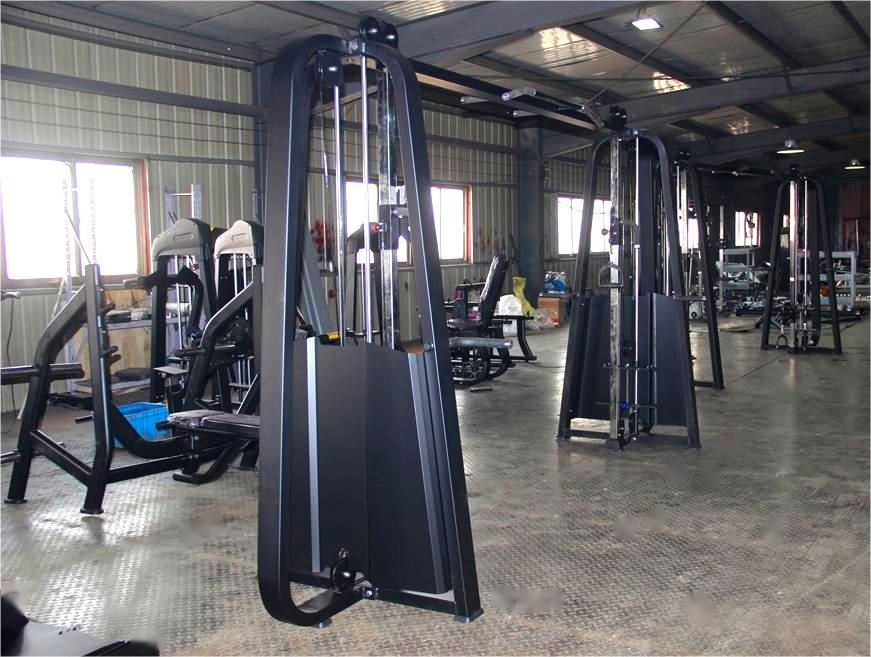 Squat Rack Cable Crossover Machine Gym Equipment Adjustable Pulley Back Exercise