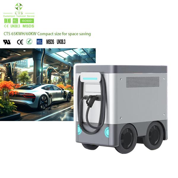 Solar powered fast dc ev charging stations 40kW 60kW 120kW ev mobile charger