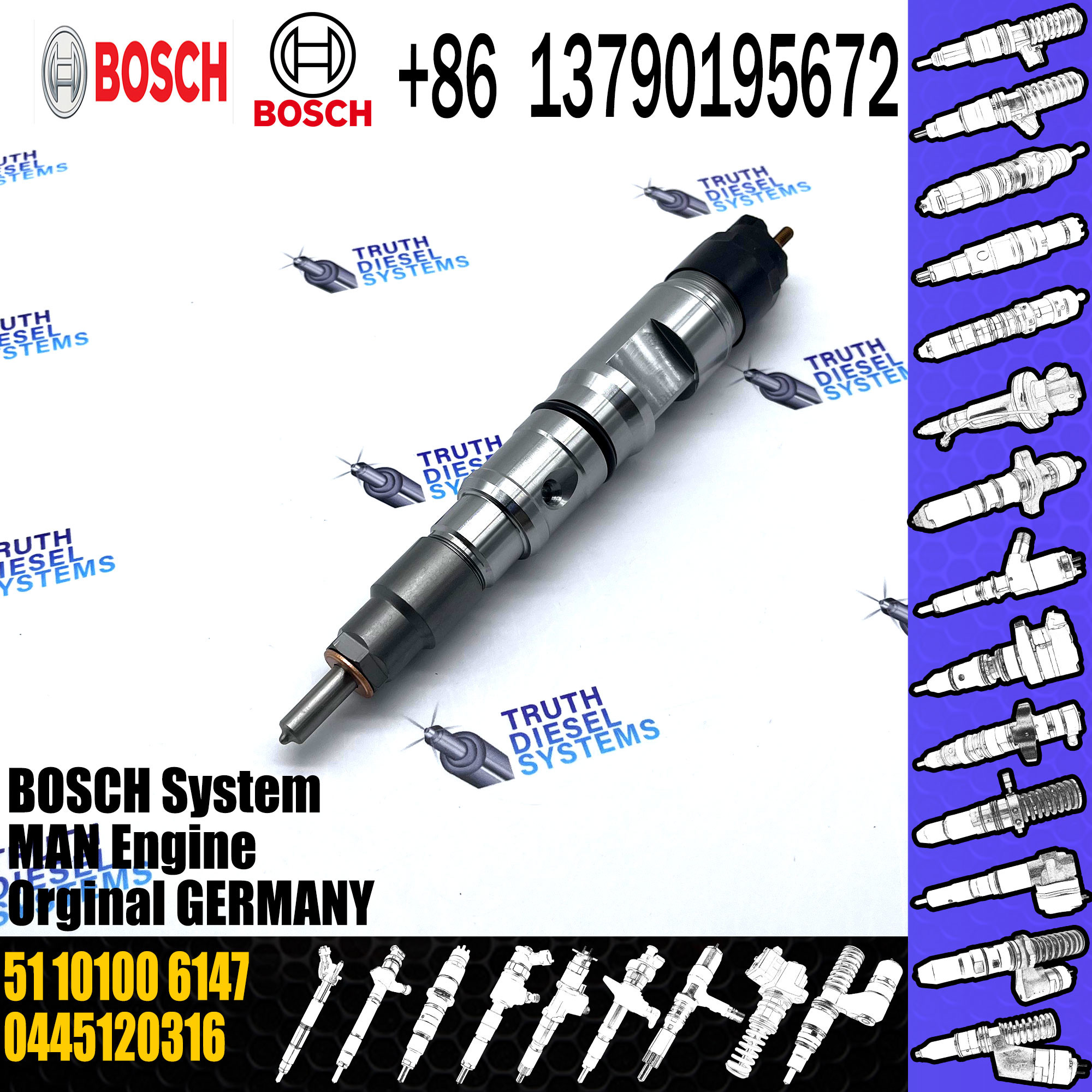 Diesel Common Rail Injector 0445120316 0445120317 0445120315 51101006147 FOR BOSCH