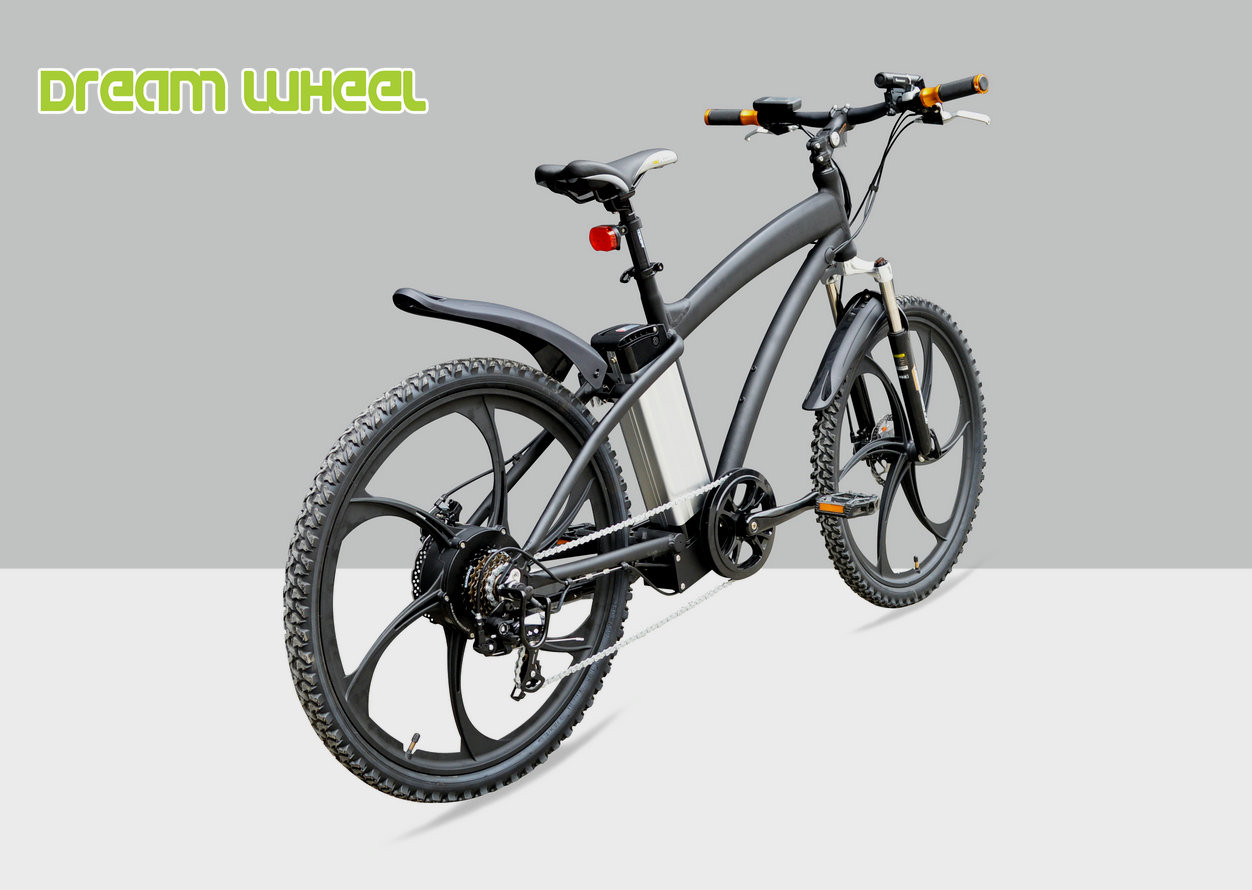 Mens Electric Powered Mountain Bike 26 Inch Wheel 36V 250W Magnesium Alloy Rim