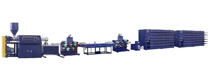 PET PP PE Plastic Monofilament Extrusion Line For Brush Production With AFSJ-60/70/80/90 Models And 120m/Min Linear Speed