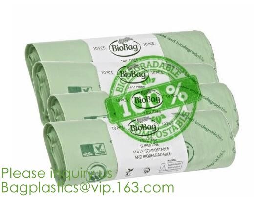 Eco-friendly Roll Compostable Plastic Bag Drawstring Biodegradable Garbage Bags,cornstarch custom compostable biodegrada