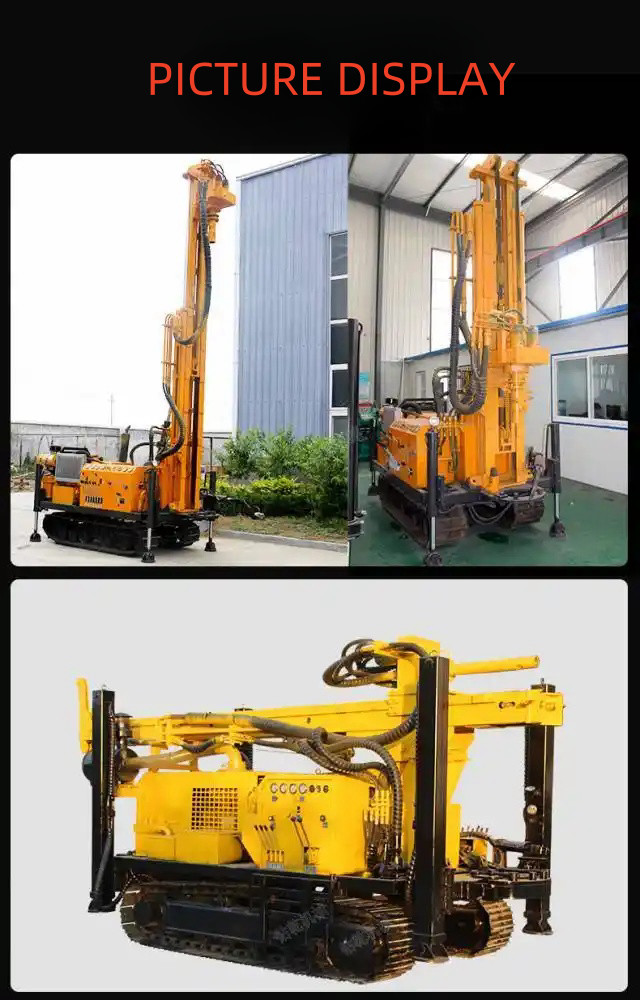 6.6m Tower Steel Crawler Water Well Drilling Rig 280 300 350m