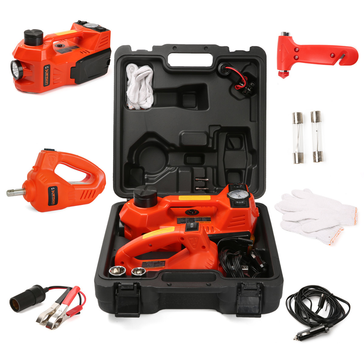 12V Electric Hydraulic Car Jack And Impact Wrench Convenient To Operate