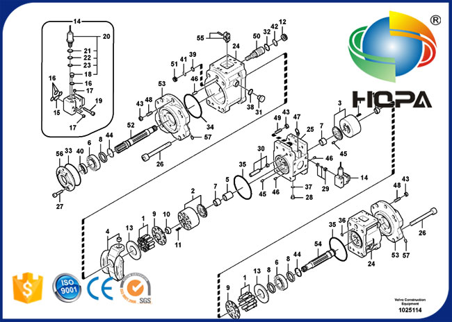 VOE14554723 14554723 SA8148-15050 Hydraulic Main Pump Seal Kit for EC290B EC290C