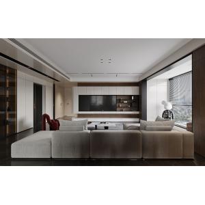 China Modern TV Cabinet Custom TV Wall Unit White Lacquer Cabinet Fitted Living Room Furniture on sale