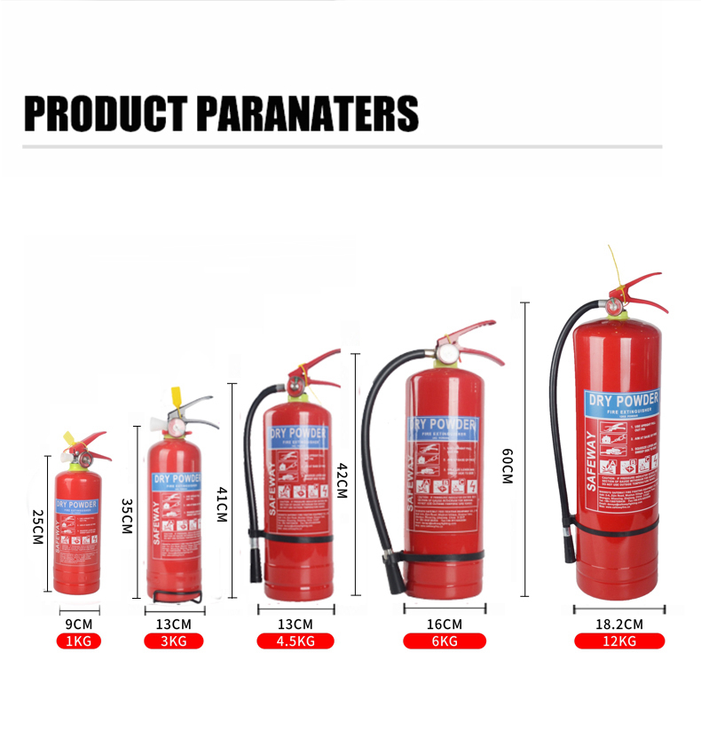 SAFEWAY  hot selling 9KG ABC 40%dry powder fire extinguisher firefighting