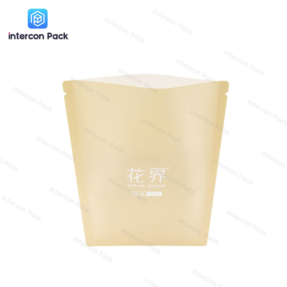 Brown Kraft Paper Bag Multi-Size Resealable Zipper Bag For Clothes