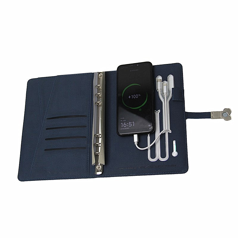 USB Flash Wireless Charging Notebook Power Bank For Business