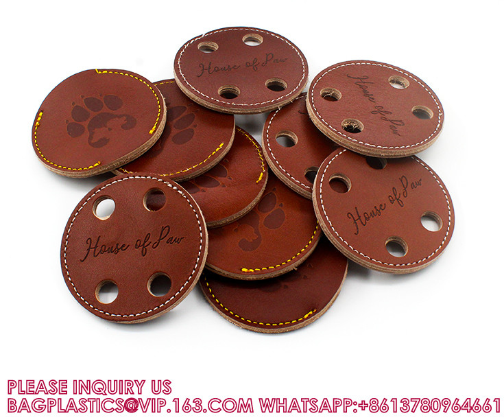 Wholesale Custom Leather Badge Factory Embossed Pu Leather Label Clothing Genuine Leather Patch With Logo
