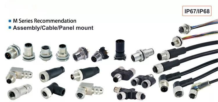 IP68 Female Male M12 Waterproof Connector 22AWG 24AWG 26AWG M12 Cable Connector