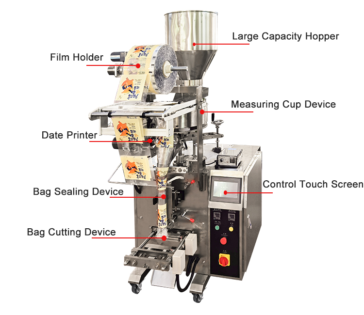 CE Tea Sachet Packing Machine 60bags/min Small Sachet Filling Machine