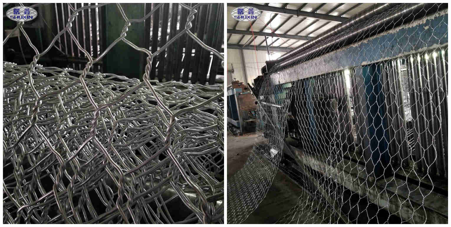 2*1*1m Woven Gabion Baskets Sea Defence Hexagonal Fence For Rock Retaining Walls