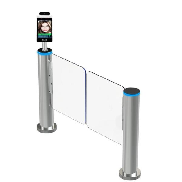 Acrylic Glass Rotating Swing Barrier Turnstile With Face Fingerprint Recognition