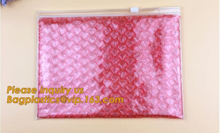 air mail metallic holographi rose gold bubble padded mailer / Zip lockkk bubble bag/ slider bubble bag,Holographic Factory