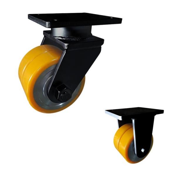 Quality 3000kg Loading 10" Super Heavy Duty Casters With Dual Wheel for sale