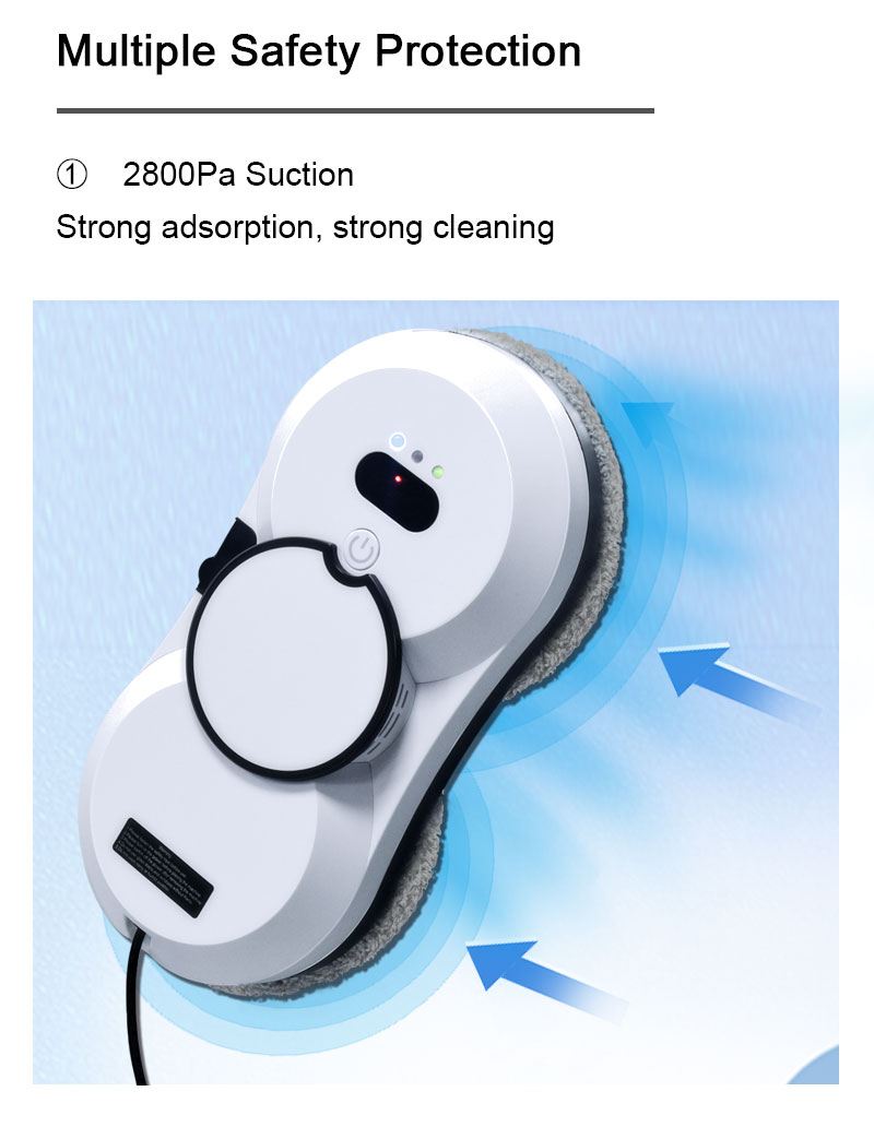 Strong Decontamination Robot Window Cleaner 29.5cm Automatic Window Cleaner