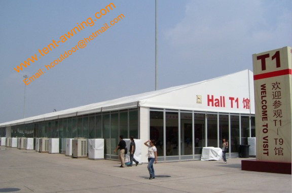 Temporary Exhibition Tent Aluminum Clear Span Large Trade Show Marquee 30x60m