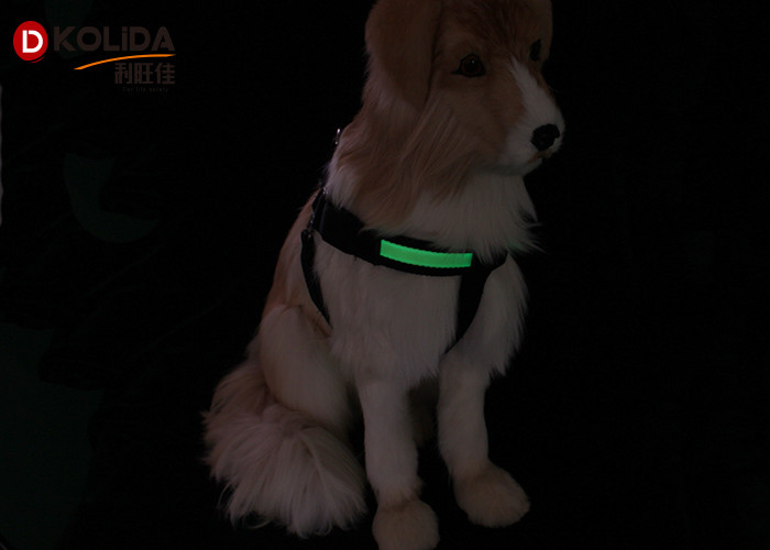 Washable Detachable Rechargeable LED Dog Harness With Quick Release Buckle