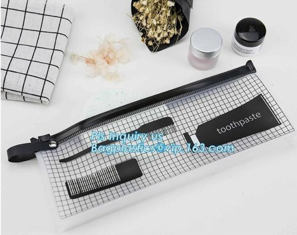 Flat Pouch Bag Type Clear PVC Plastic Slider Zip lockkk bag, swimwear packaging
