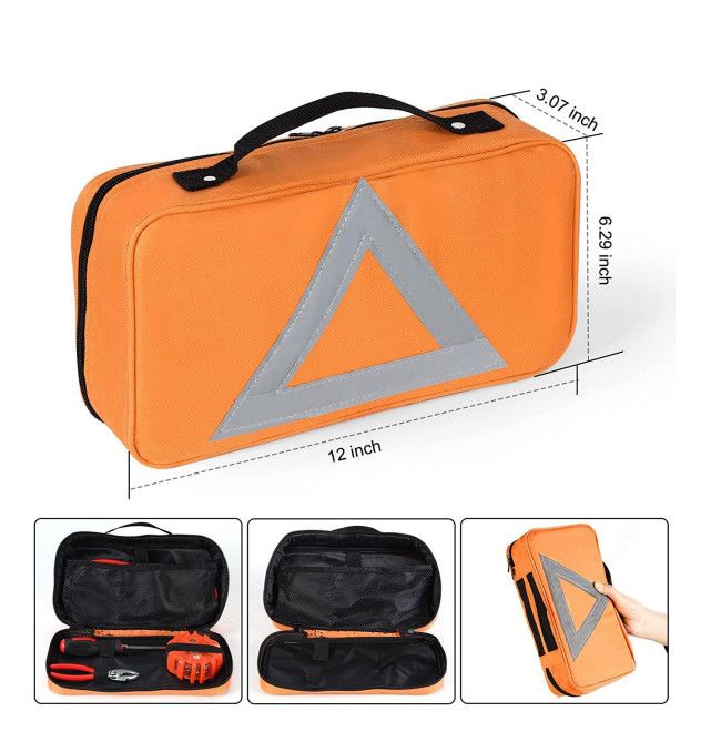 Red Car Automotive First Aid Kit Family Roadside Assistance Tool Kit