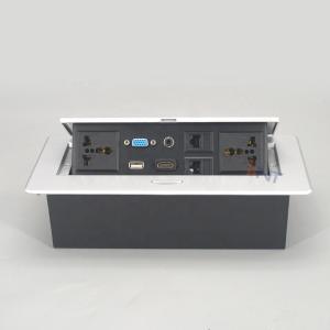 flush mount recessed electric conference table power outlet socket with network