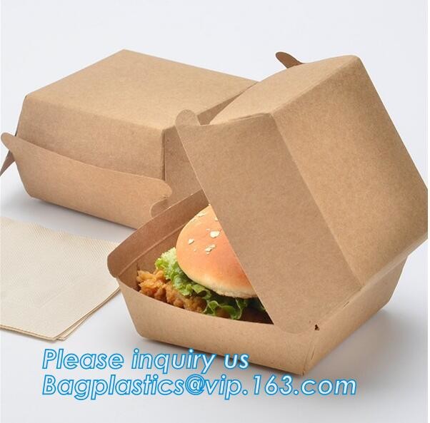 Cheap Cardboard foldable kraft paper lunch box with window,Lunch noodle fast food kraft paper box by customized logo pri