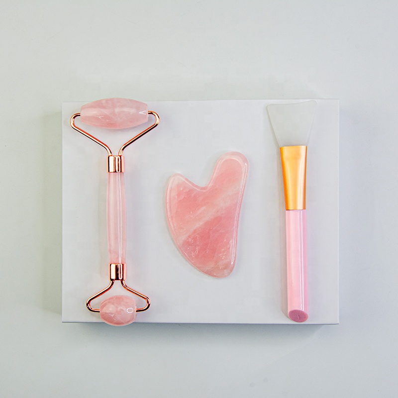 Rose Quartz Anti Aging Body Double Facial Jade Roller