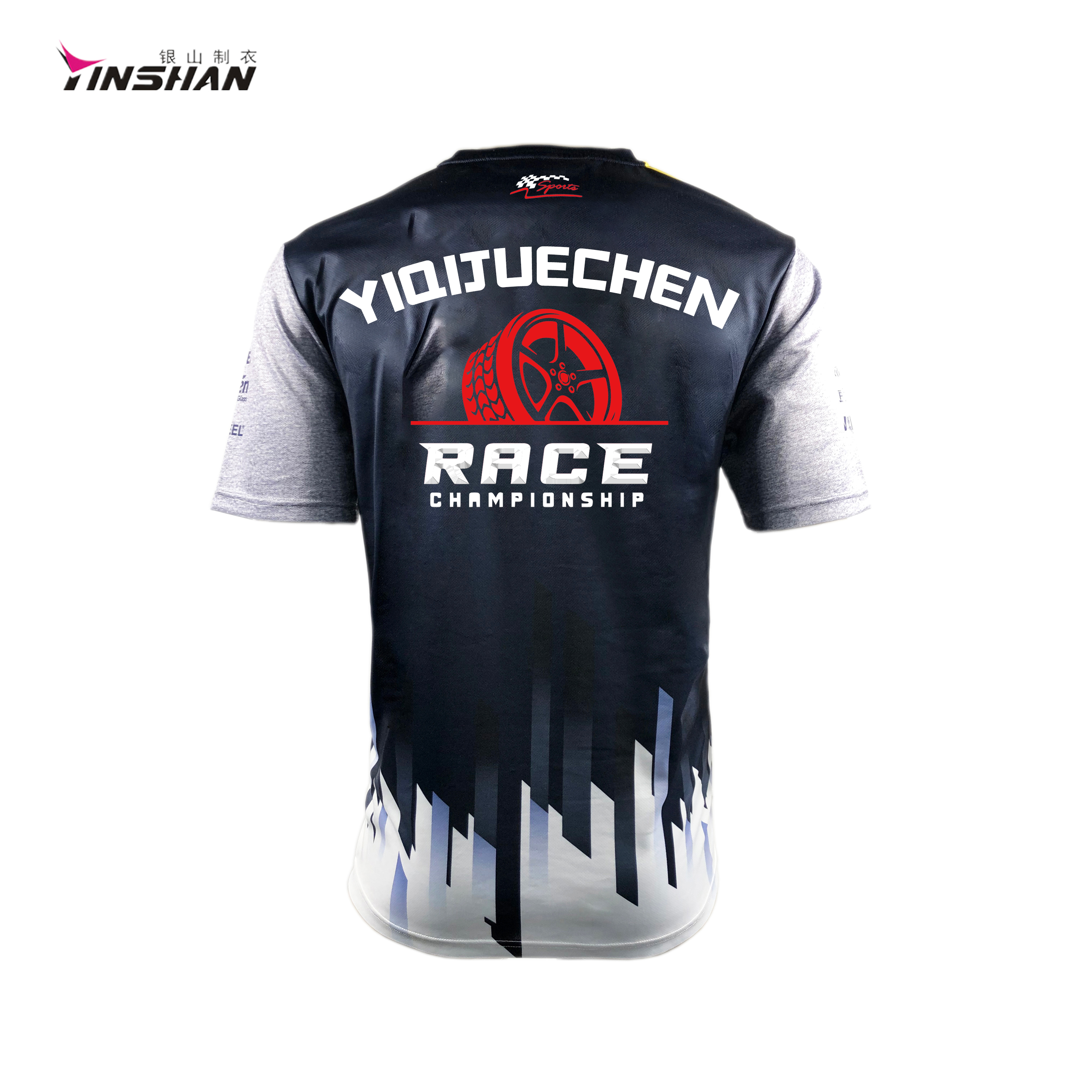 Custom Logo Tshirts Sustainable Team Racing Men Shirts for Sportswear Enthusiasts