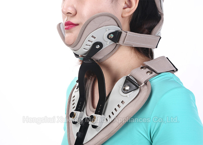 Adjustable Head Neck Chest Medical Orthosis With Aluminum Alloy And Plastic Plate