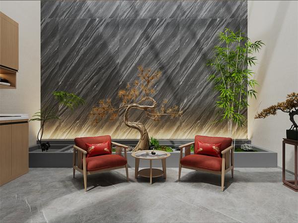 Grey Baby Face 1600x3200mm Eco-Friendly Tiles Exterior Wall Porcelain Sintered