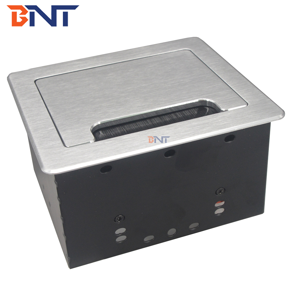 Brush cover modular design multimedia desktop power sockets with usb